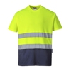 T-Shirt S173 fluo geel/marine maat L